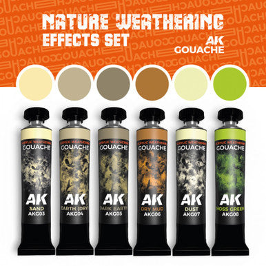 Gouaches Nature Weathering Effects Set (6) AK-G26