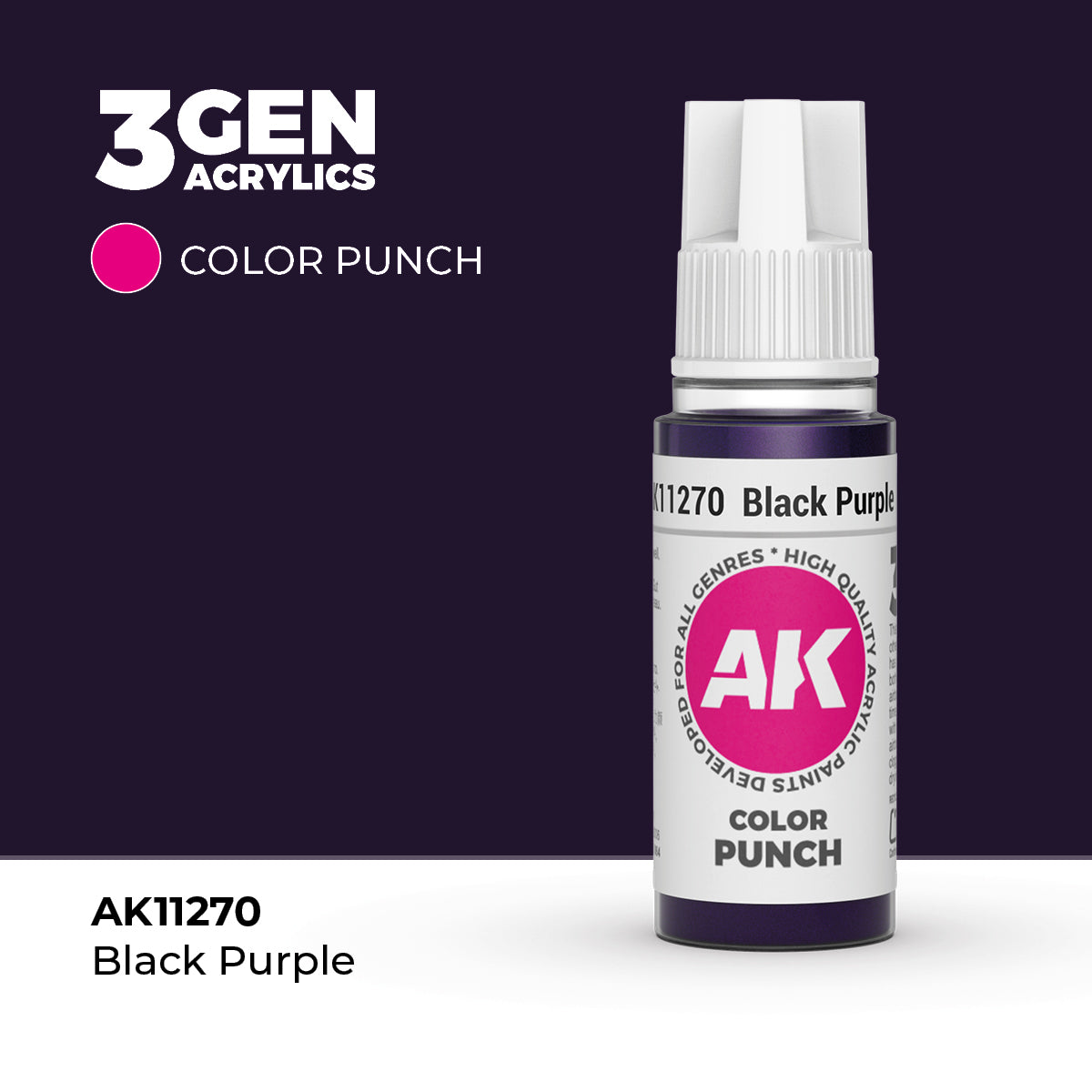 AK Interactive Black Purple COLOR PUNCH 18 ml 11270