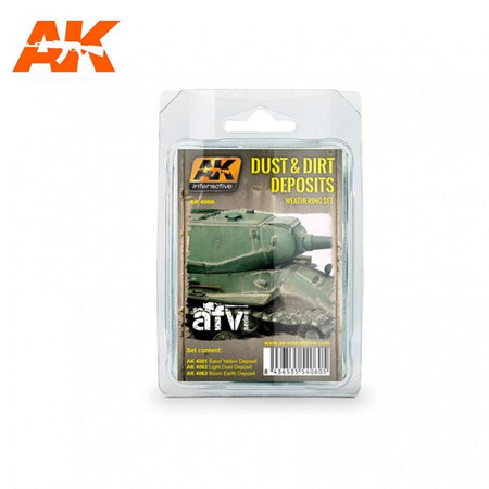 AK Interactive Dust And Dirt Deposits Weathering Set AK4060