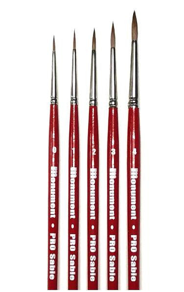 Monument Hobbies Pro Sable Brush Set (5) 