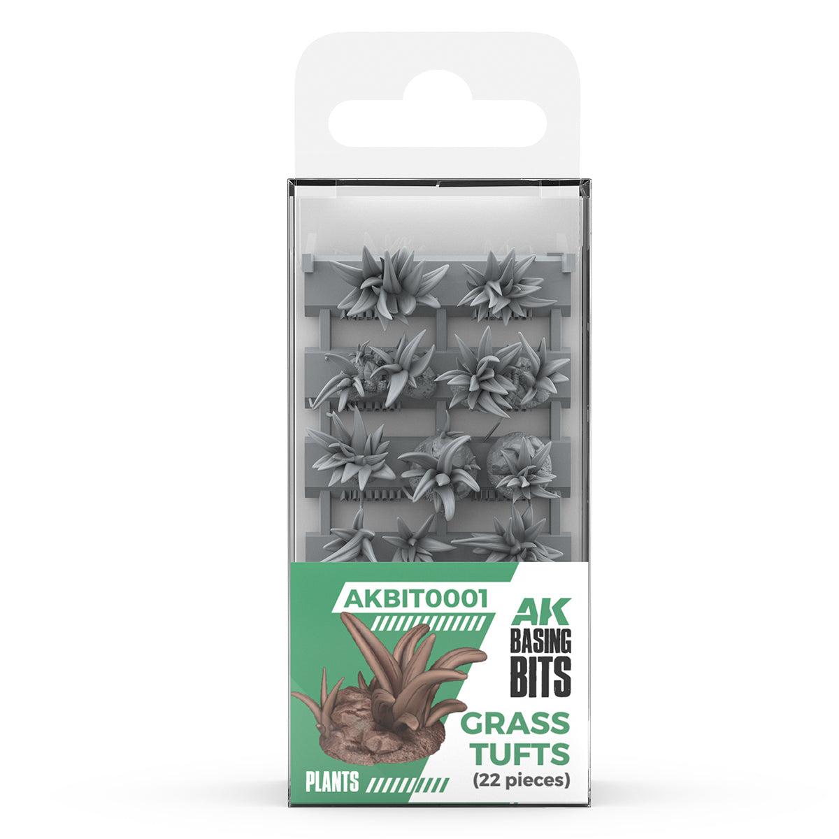 AK Interactive Basing Bits - Grass Tufts (22 Pieces) AKBIT0001