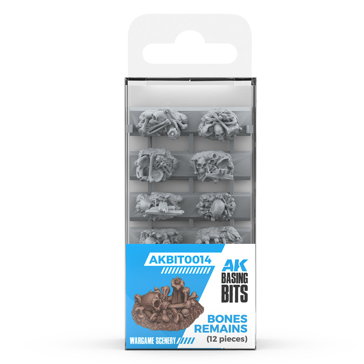 AK Interactive Basing Bits - Bones Remains (12 Pieces) AKBIT0014