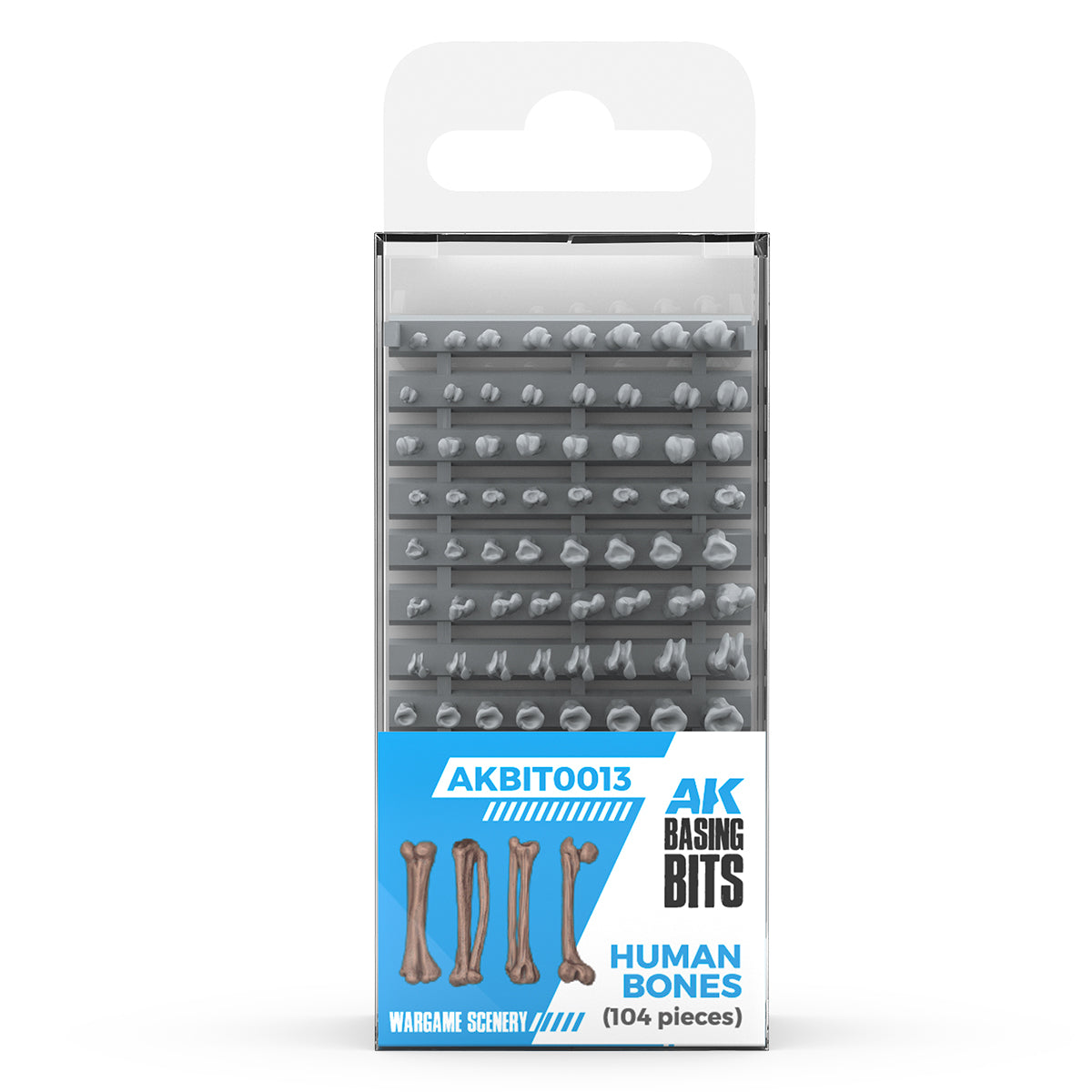AK Interactive Basing Bits - Human Bones (120 Pieces) AKBIT0013