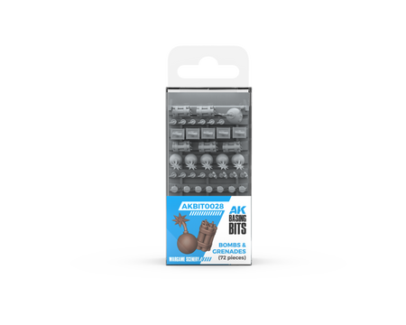 AK Interactive Basing Bits - Bombs & Grenades (72 Pieces) AKBIT0028