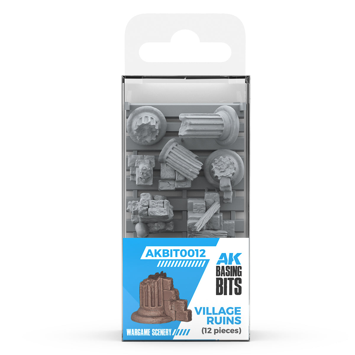 AK Interactive Basing Bits - Village Ruins (12 Pieces) AKBIT0012