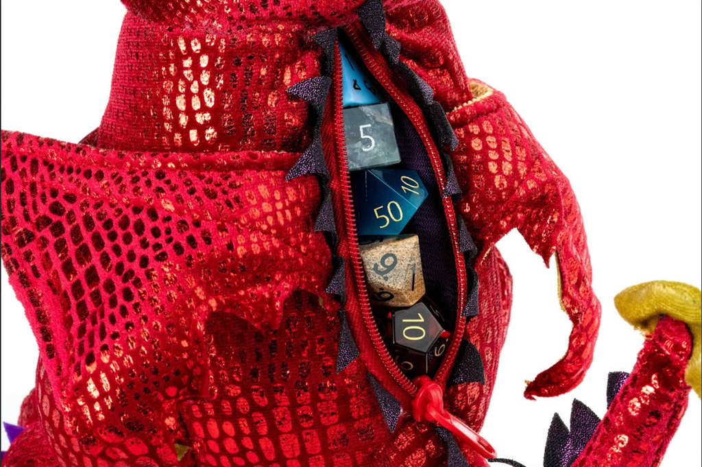 Red Dragon Plush Dice Bag