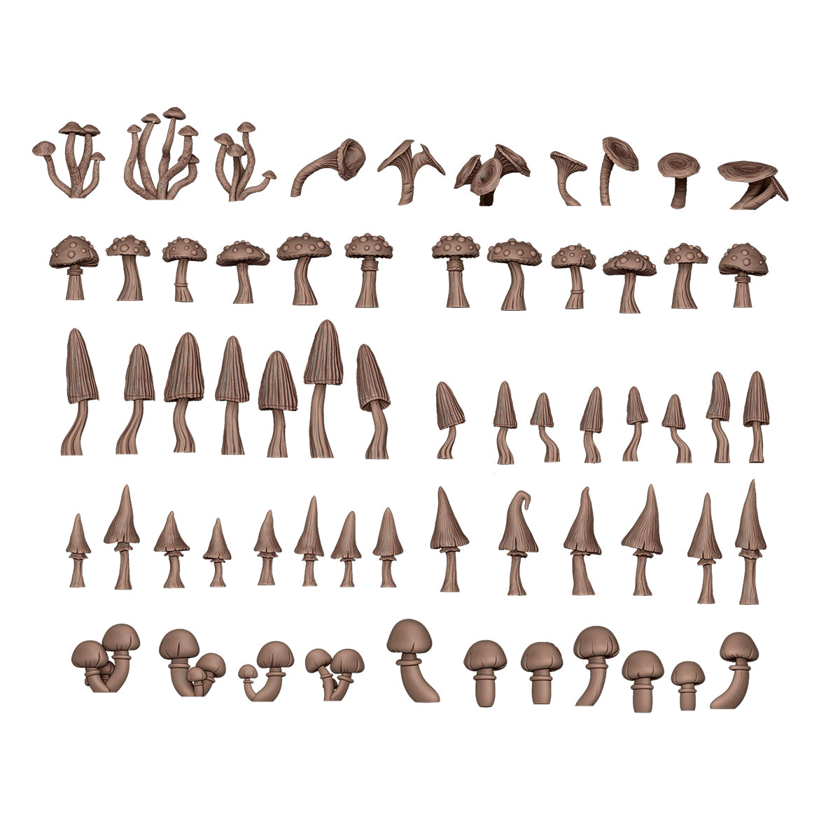 AK Interactive Basing Bits - Forest Mushrooms (63 Pieces) AKBIT0005 - detail view 3