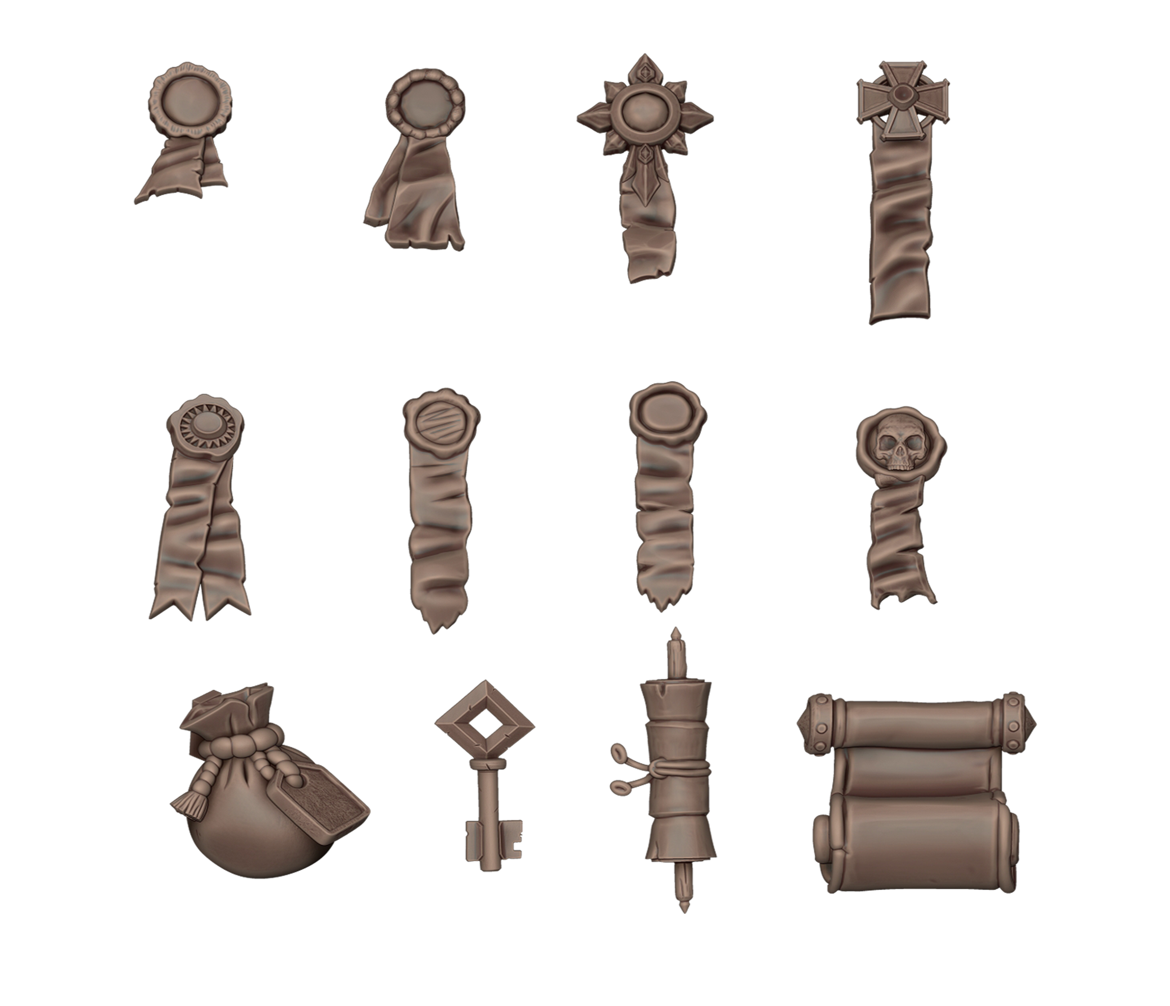 AK Interactive Basing Bits - Seals and Scrolls (46 Pieces) AKBIT0027 - detail view 3