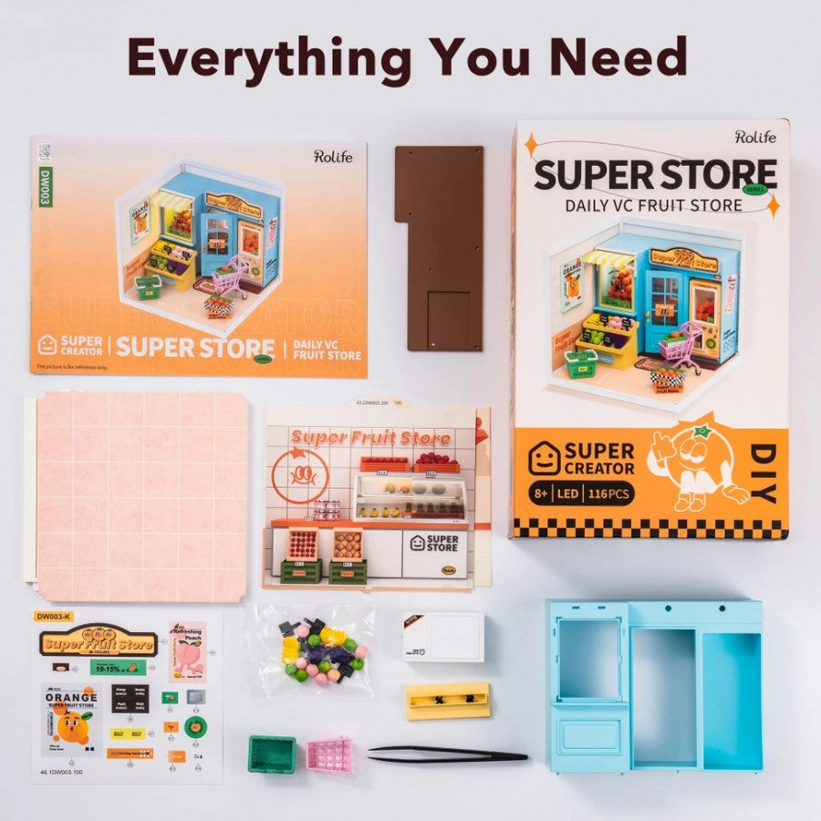 DIY Miniature House Kit: Daily VC Fruit Store