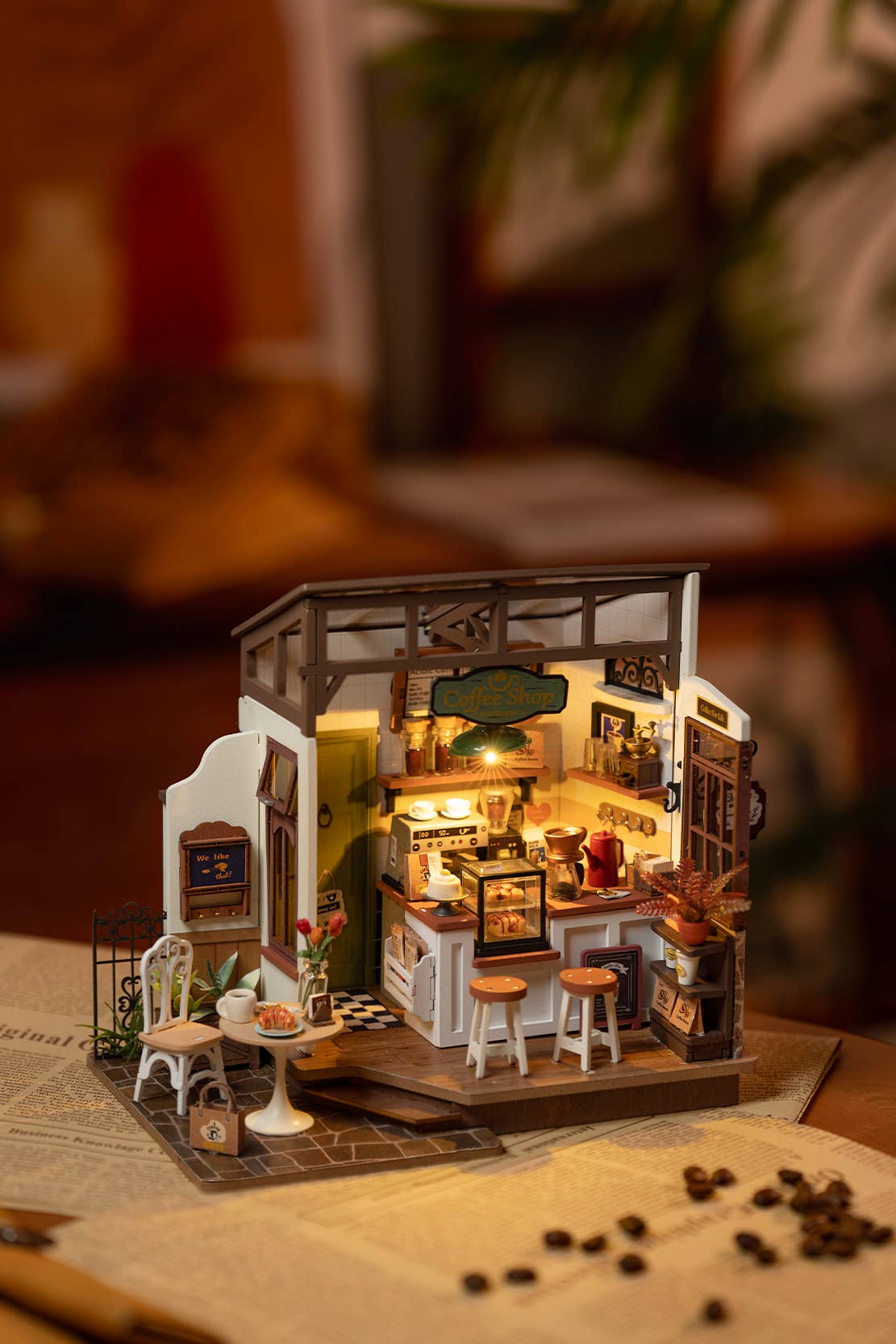 DIY Miniature House Kit: Slow Life Café