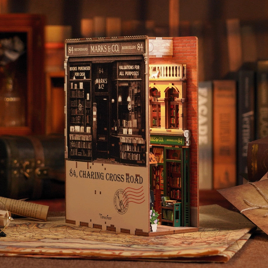 DIY Miniature House Book Nook Kit: 84 Charing Cross Road