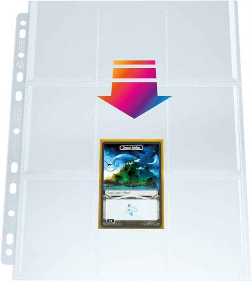 Toploading 9-Pocket Pages: 10 pg Clear