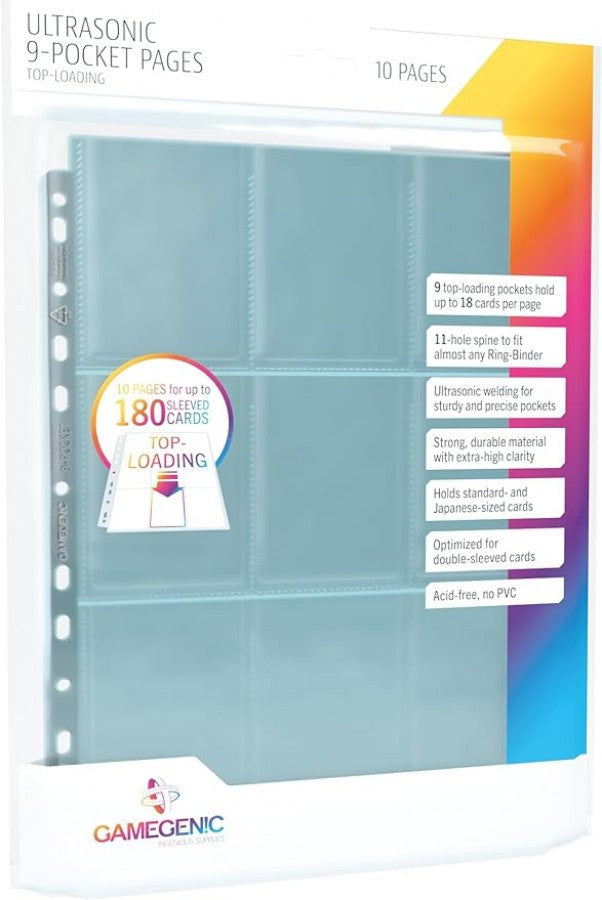 Toploading 9-Pocket Pages: 10 pg Clear