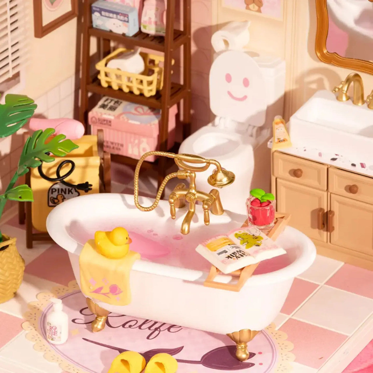 DIY Miniature House Kit: Pop Bubble Bathroom