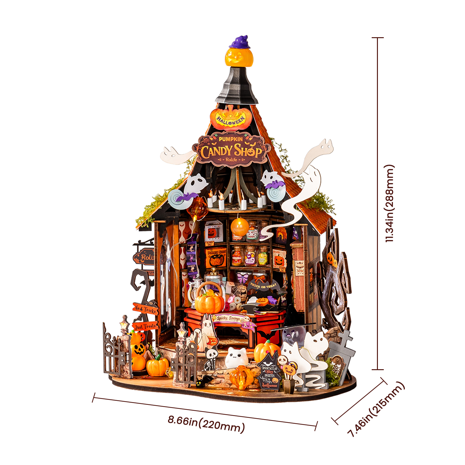 Rolife Haunted Candy House dimensions