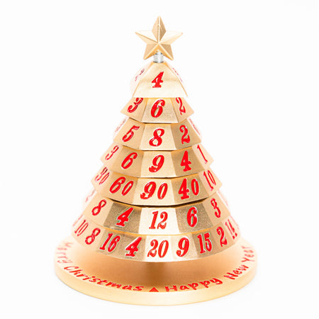 HYMGHO Metal Christmas Tree Dice Gold