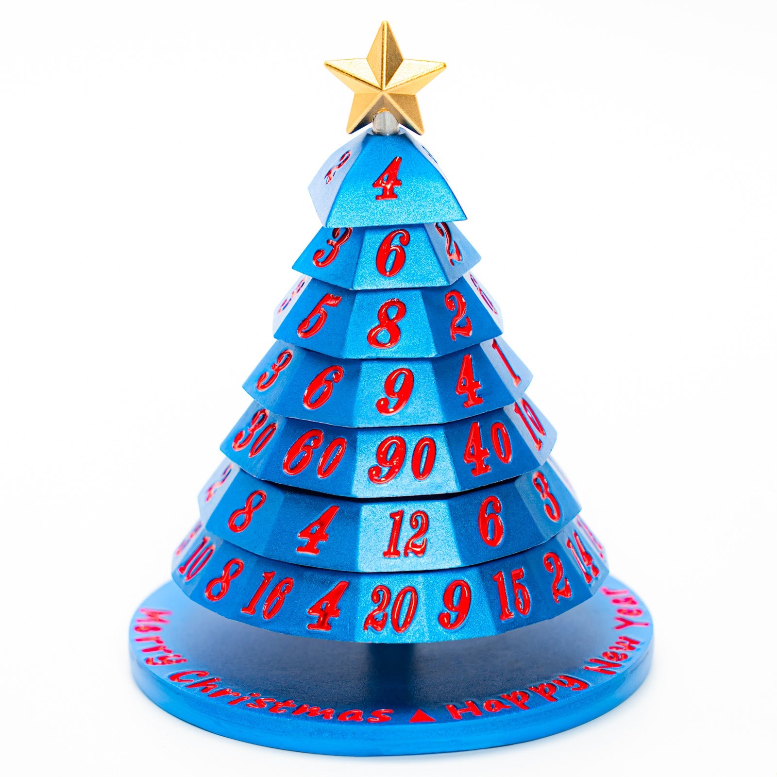 HYMGHO Metal Christmas Tree Dice in Blue