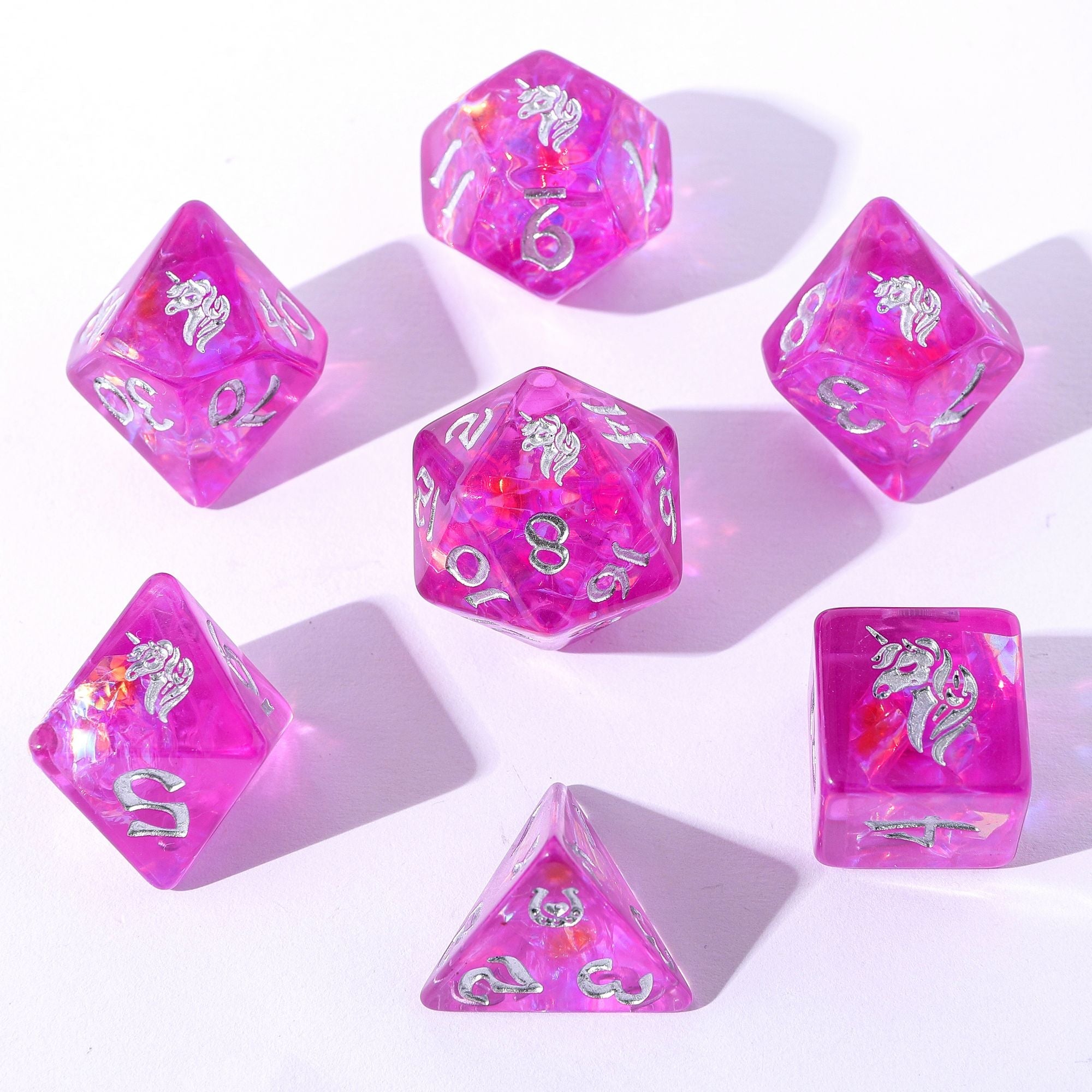HYMGHO Wyrmforged Rollers Lumina Unicornia RPG dice set