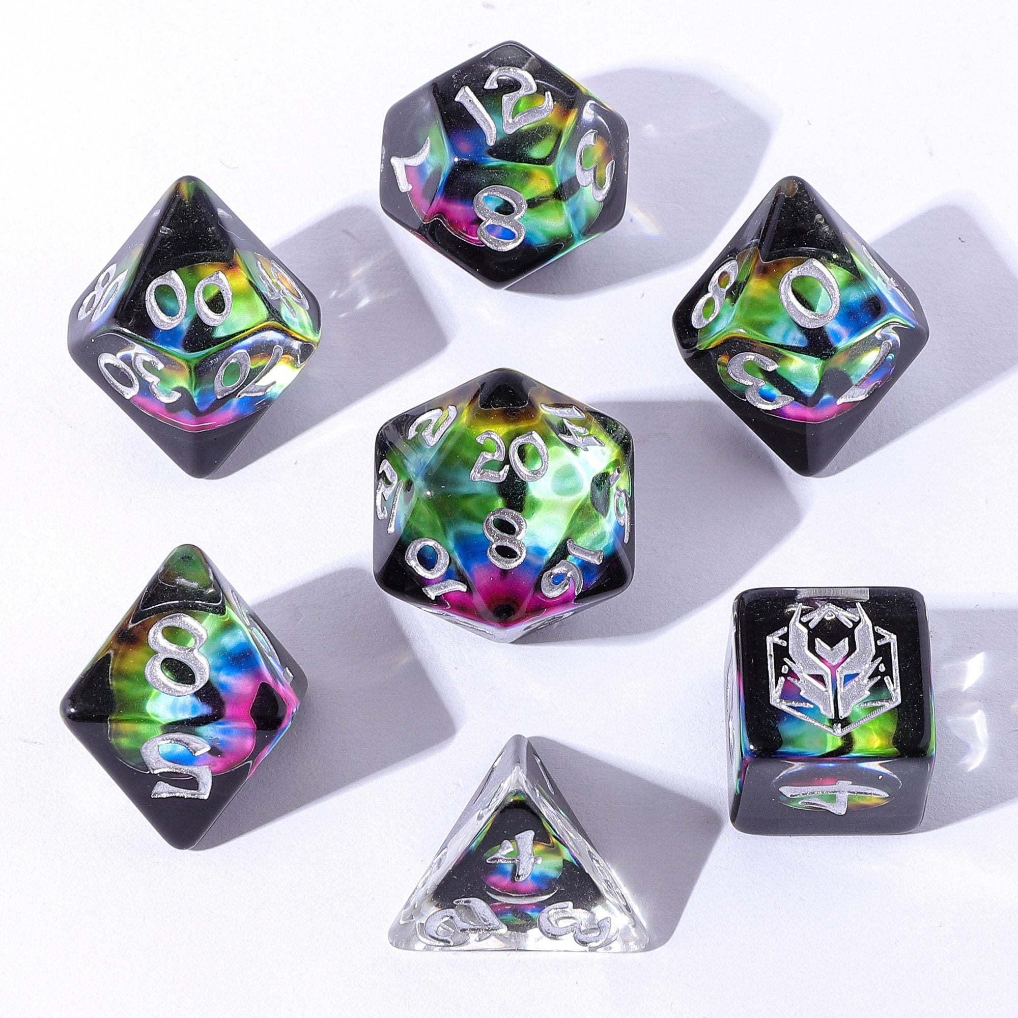 HYMGHO Wyrmforged Rollers Dragon Eye Chromatic RPG dice set