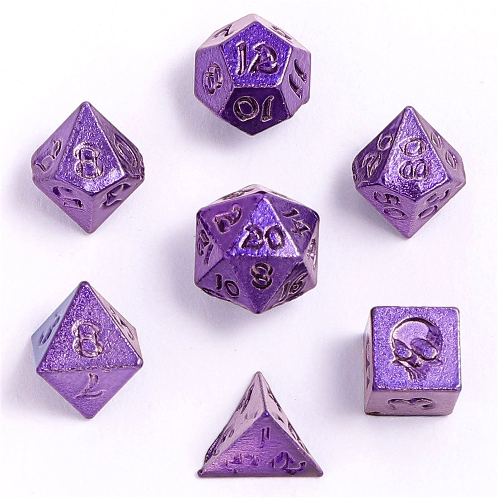 HYMGHO Unseelie Tiny RPG dice set in potion bottle, Purple