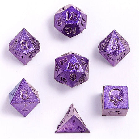 HYMGHO Unseelie Tiny RPG dice set in potion bottle, Purple