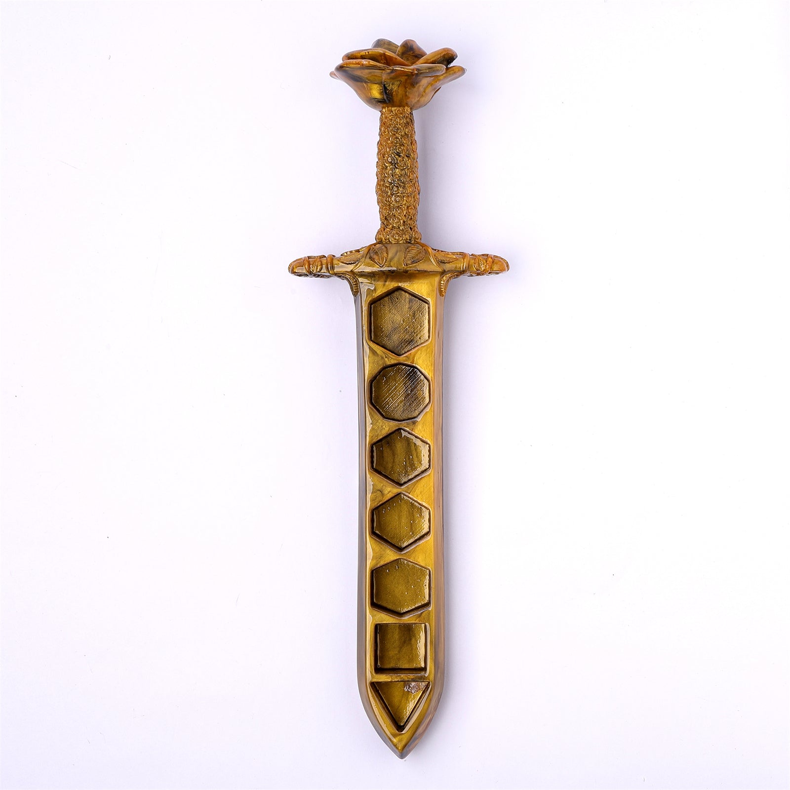 HYMGHO Rose Dagger Resin Dice Case Gold image 3