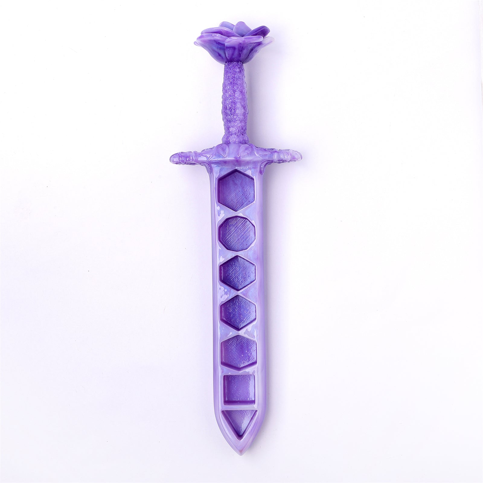 HYMGHO Rose Dagger Resin Dice Case Purple image 3