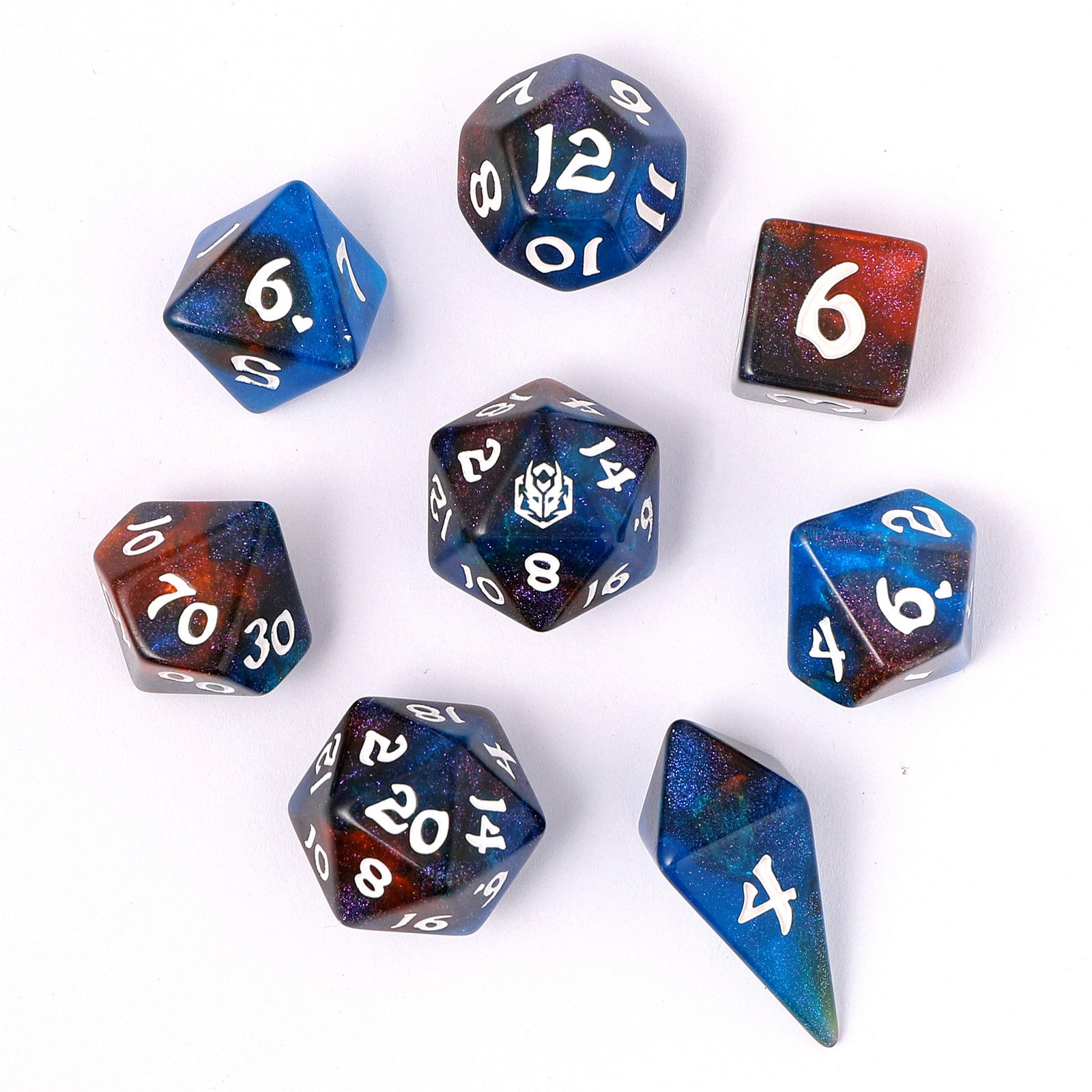 HYMGHO Wyrmforged Rollers Mystic Nebula RPG dice set
