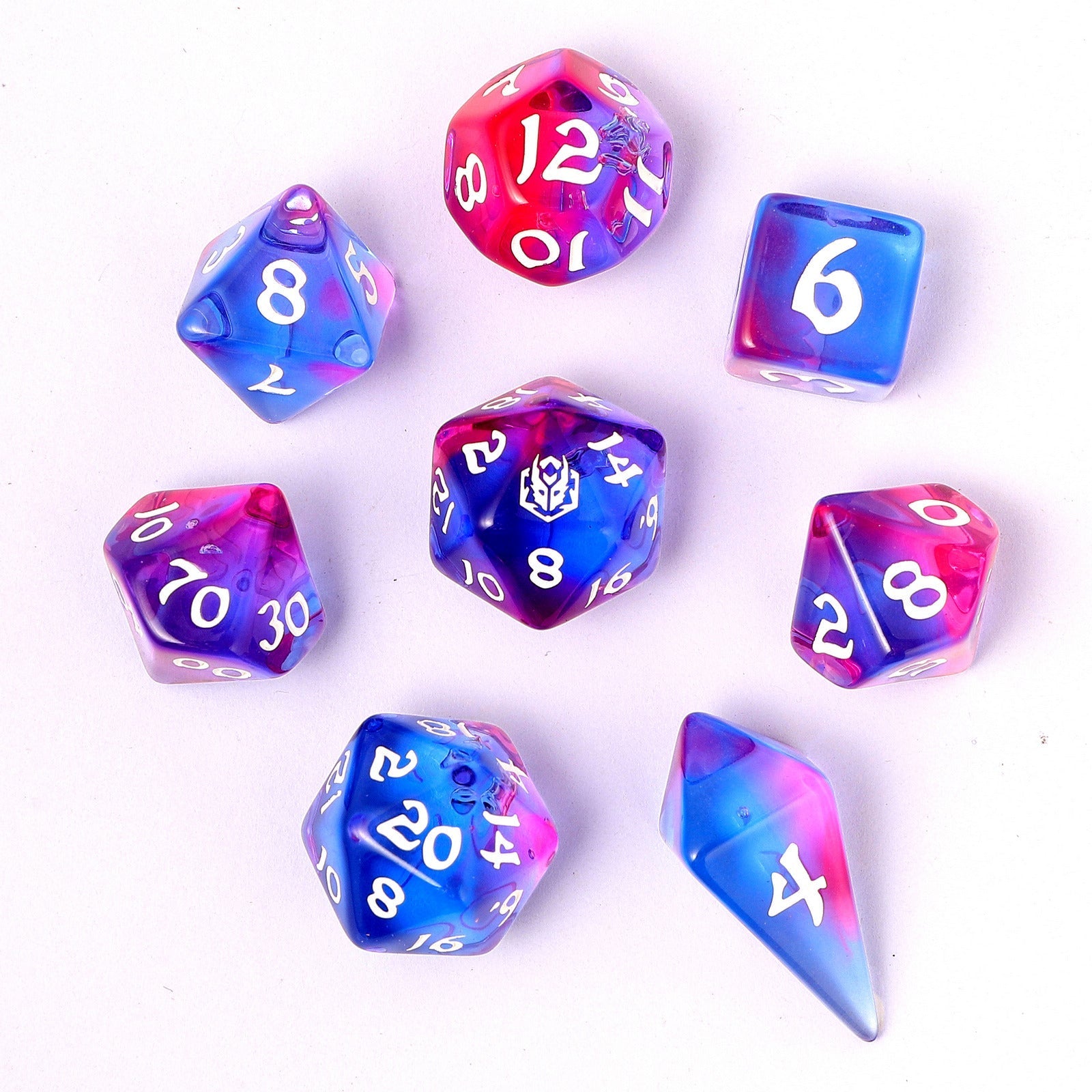 HYMGHO Wyrmforged Rollers Unicorn Tears RPG dice set