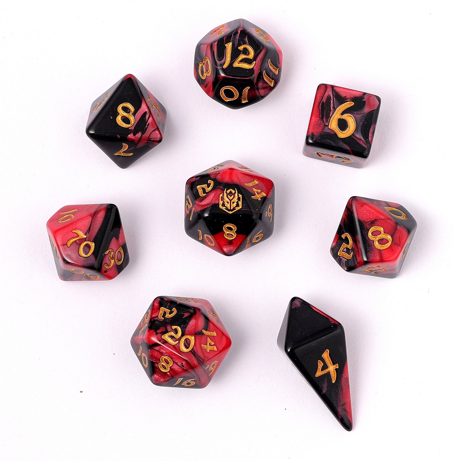 HYMGHO Wyrmforged Rollers Blood Pact RPG dice set