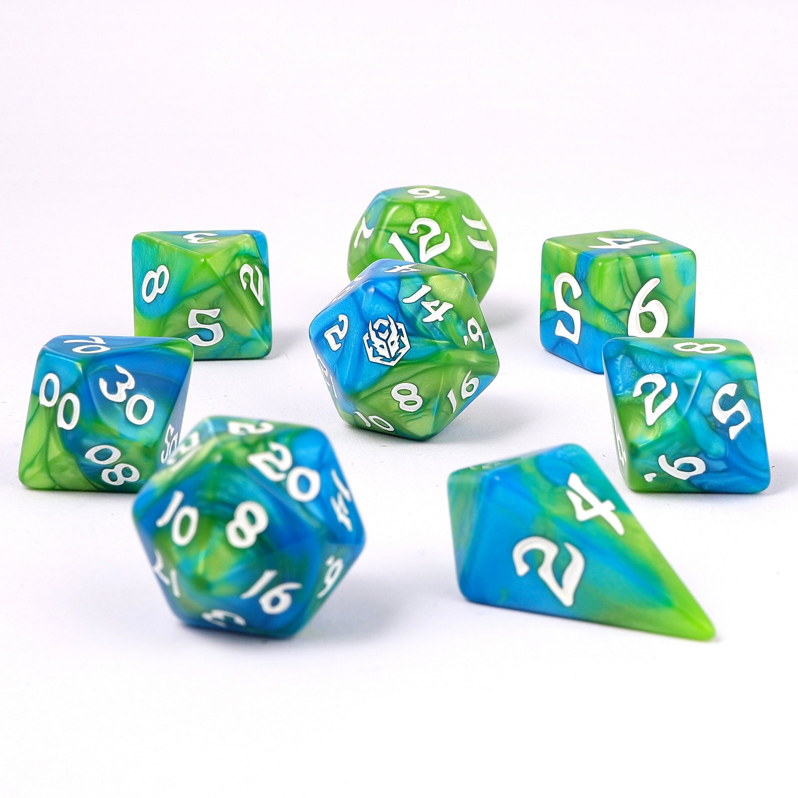 HYMGHO Wyrmforged Rollers Verdant Stream RPG dice set image 3