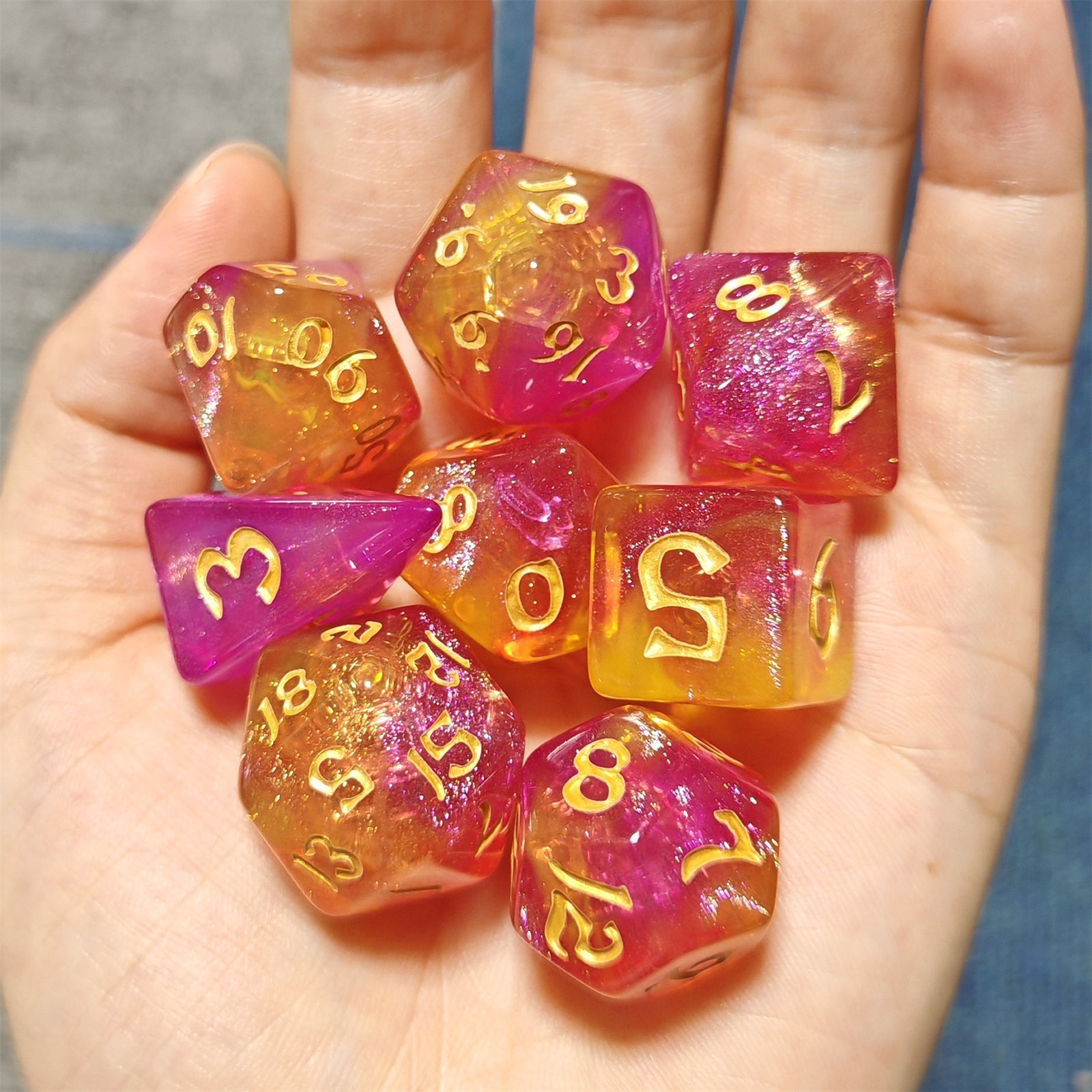 HYMGHO Wyrmforged Rollers Dragon Bait RPG dice set image 4
