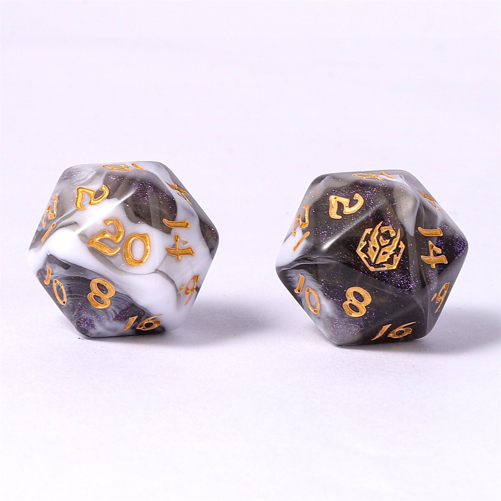 HYMGHO Wyrmforged Rollers Wraith Shadow RPG dice set view