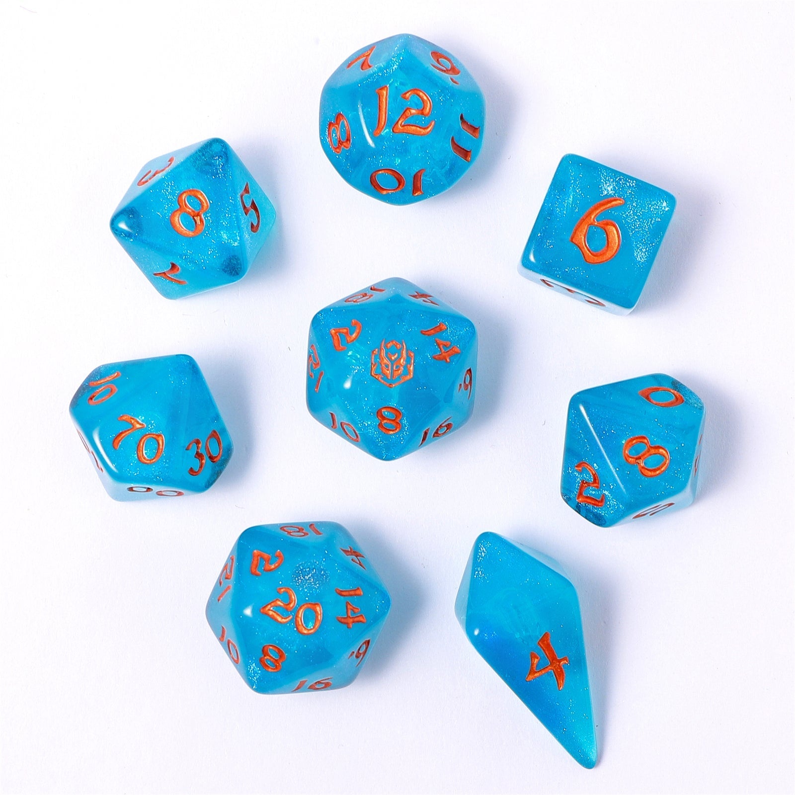 HYMGHO Wyrmforged Rollers Ray of Frost RPG dice set