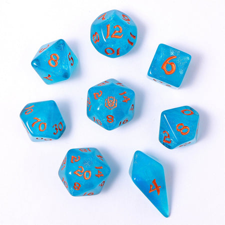 HYMGHO Wyrmforged Rollers Ray of Frost RPG dice set