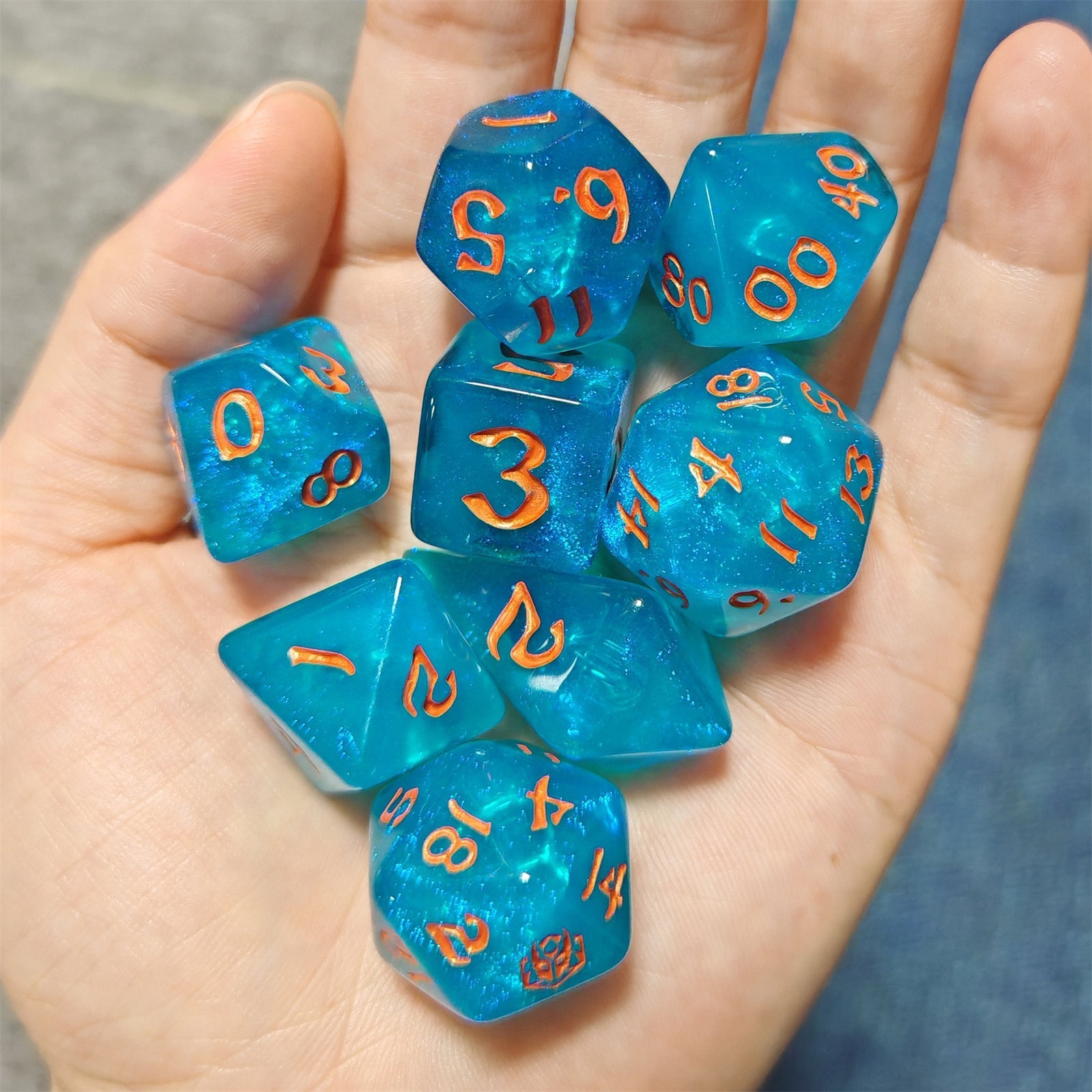 HYMGHO Wyrmforged Rollers Ray of Frost RPG dice set image 4