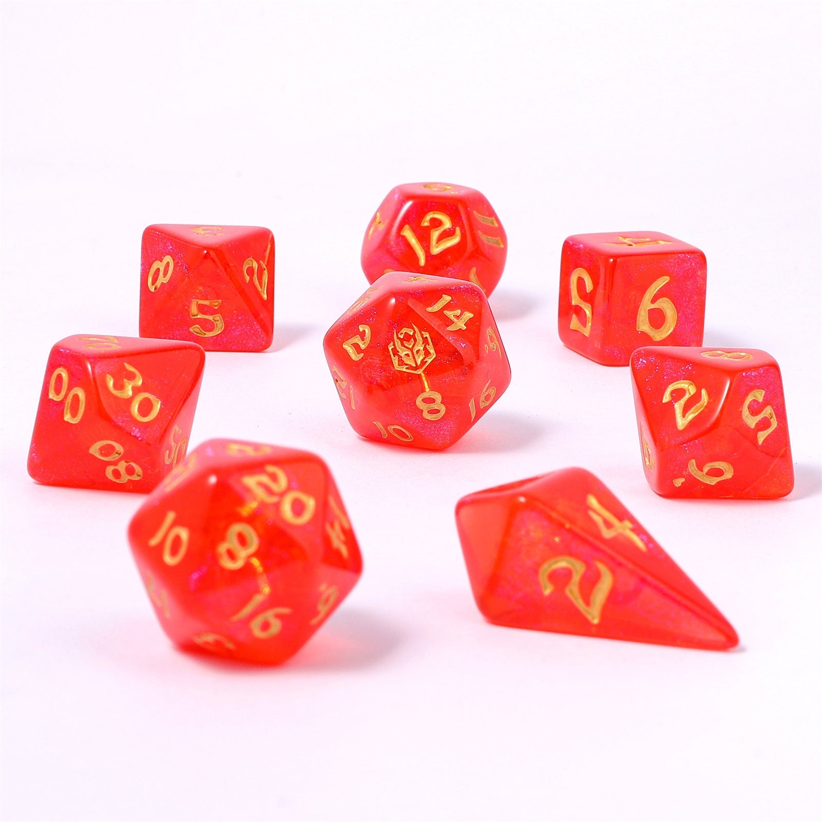 HYMGHO Wyrmforged Rollers Fireball RPG dice set