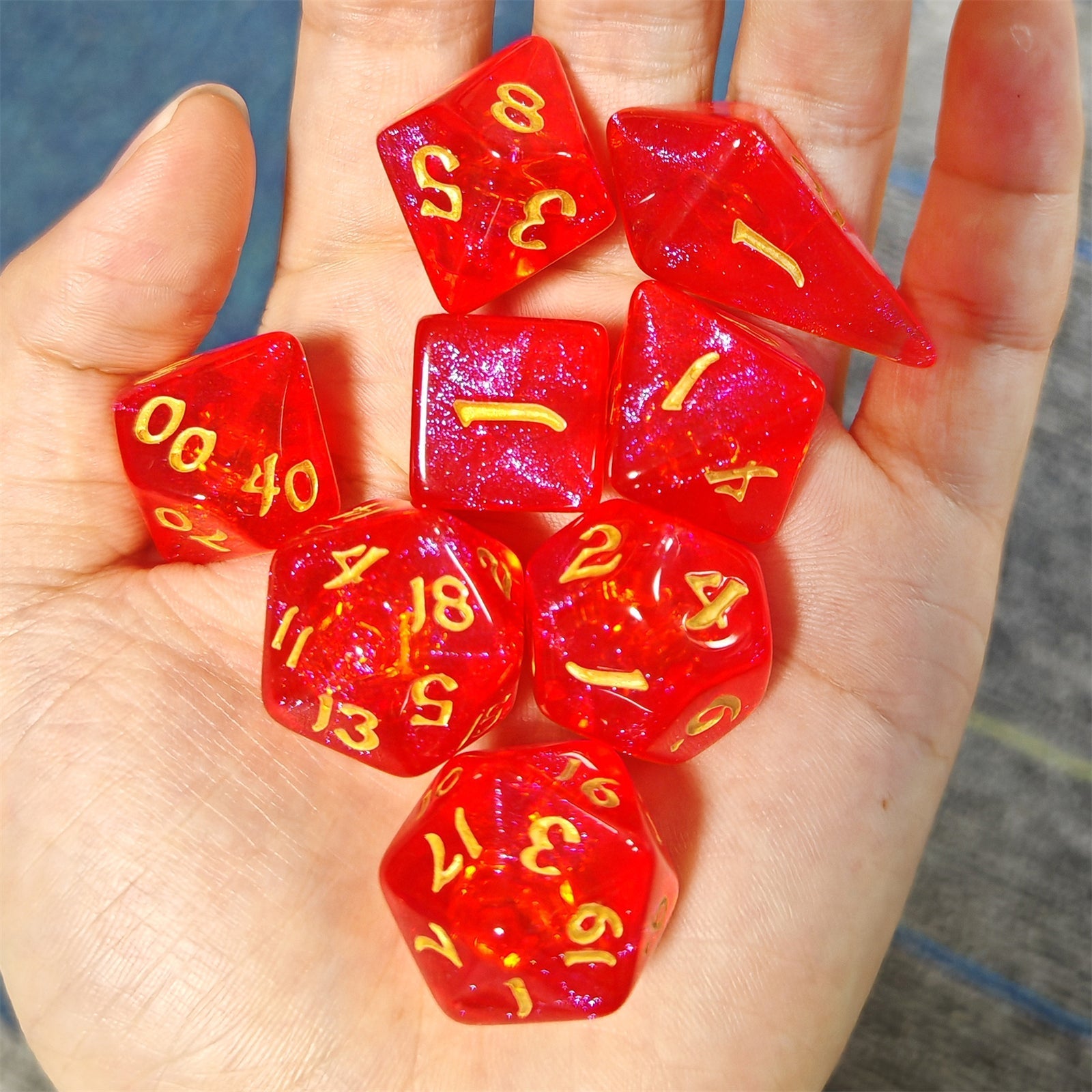 HYMGHO Wyrmforged Rollers Fireball RPG dice set image 4