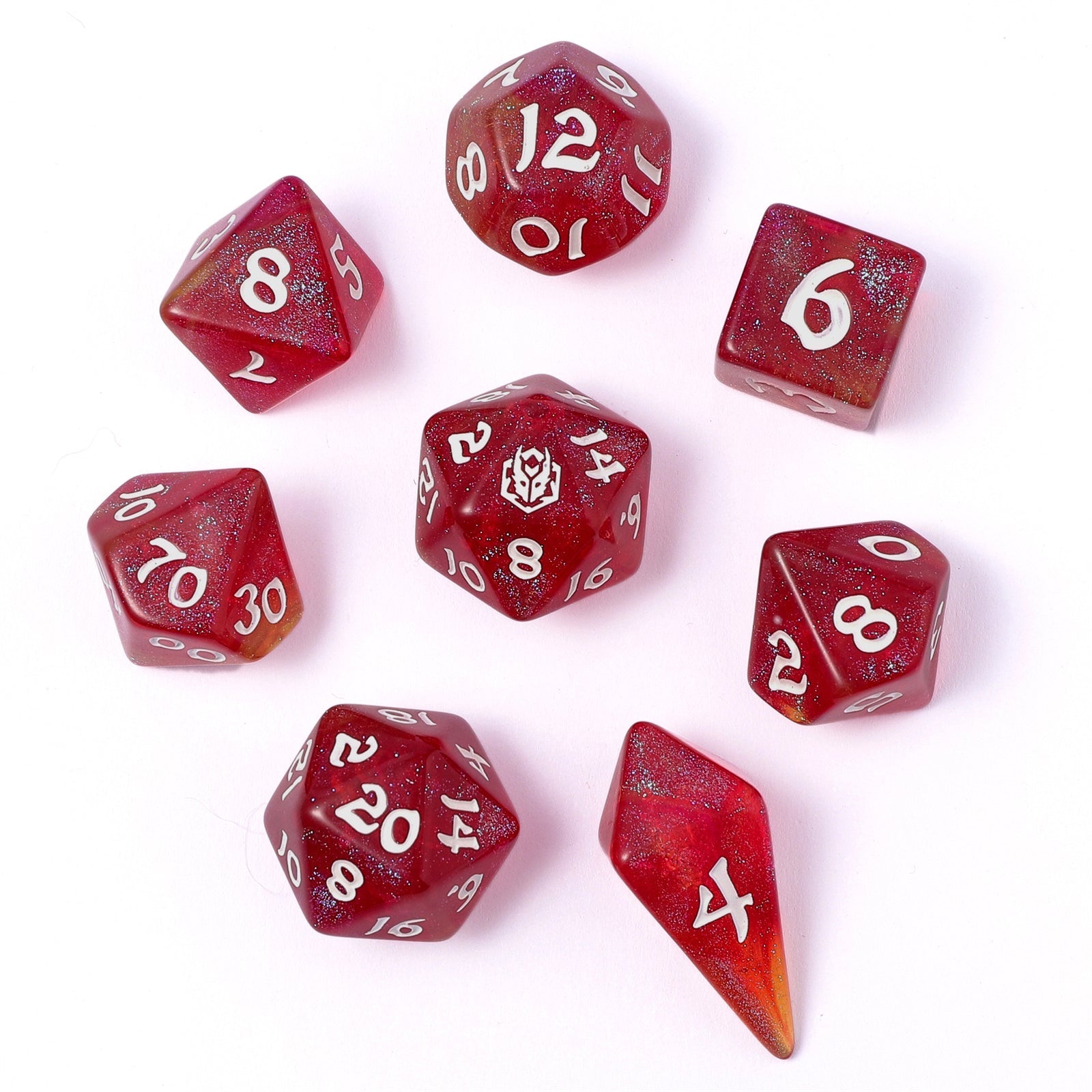 HYMGHO Wyrmforged Rollers Infernal Spark RPG dice set