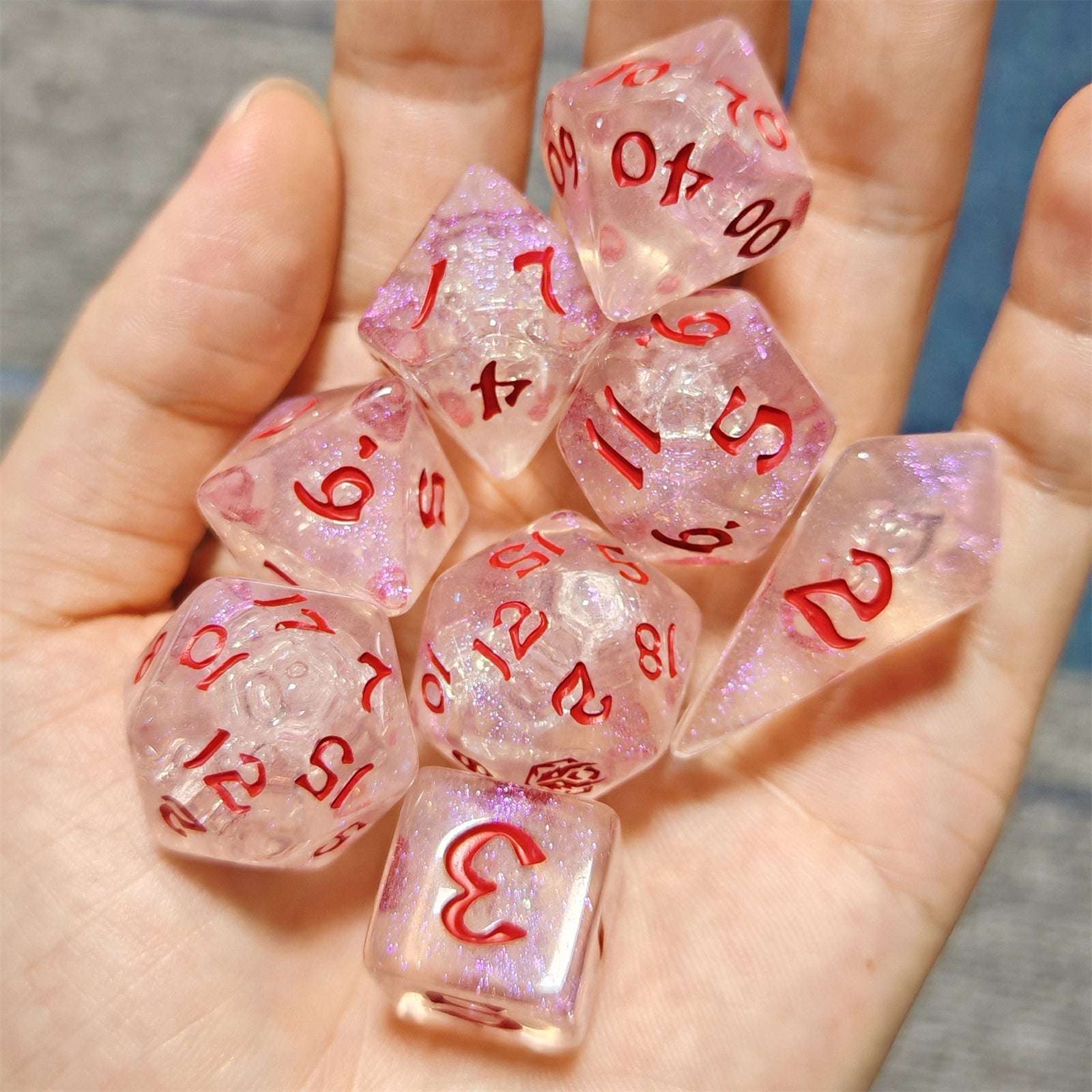 HYMGHO Wyrmforged Rollers Winter Solstice RPG dice set image 4