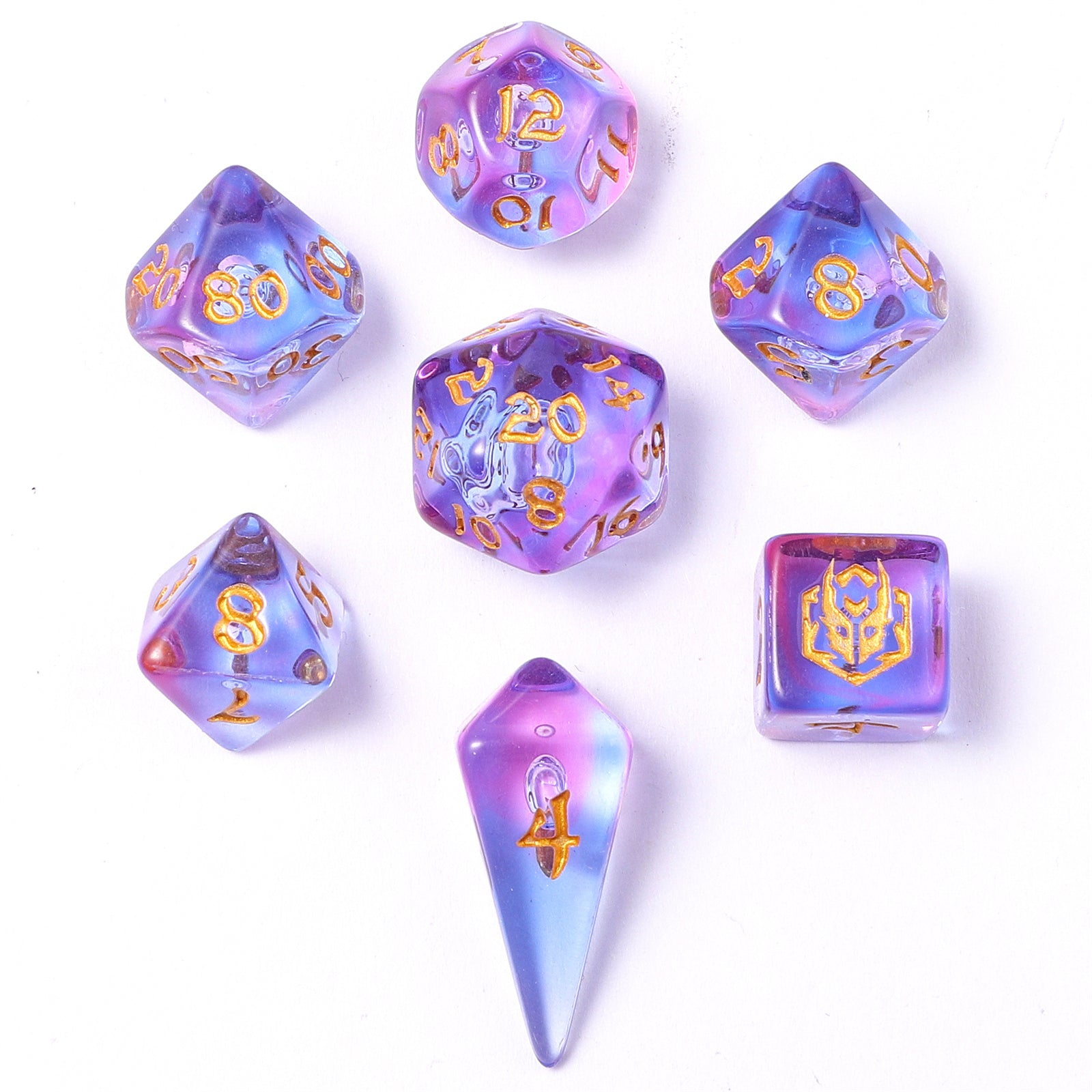 HYMGHO Wyrmforged Mini Unicorn Tears RPG dice set