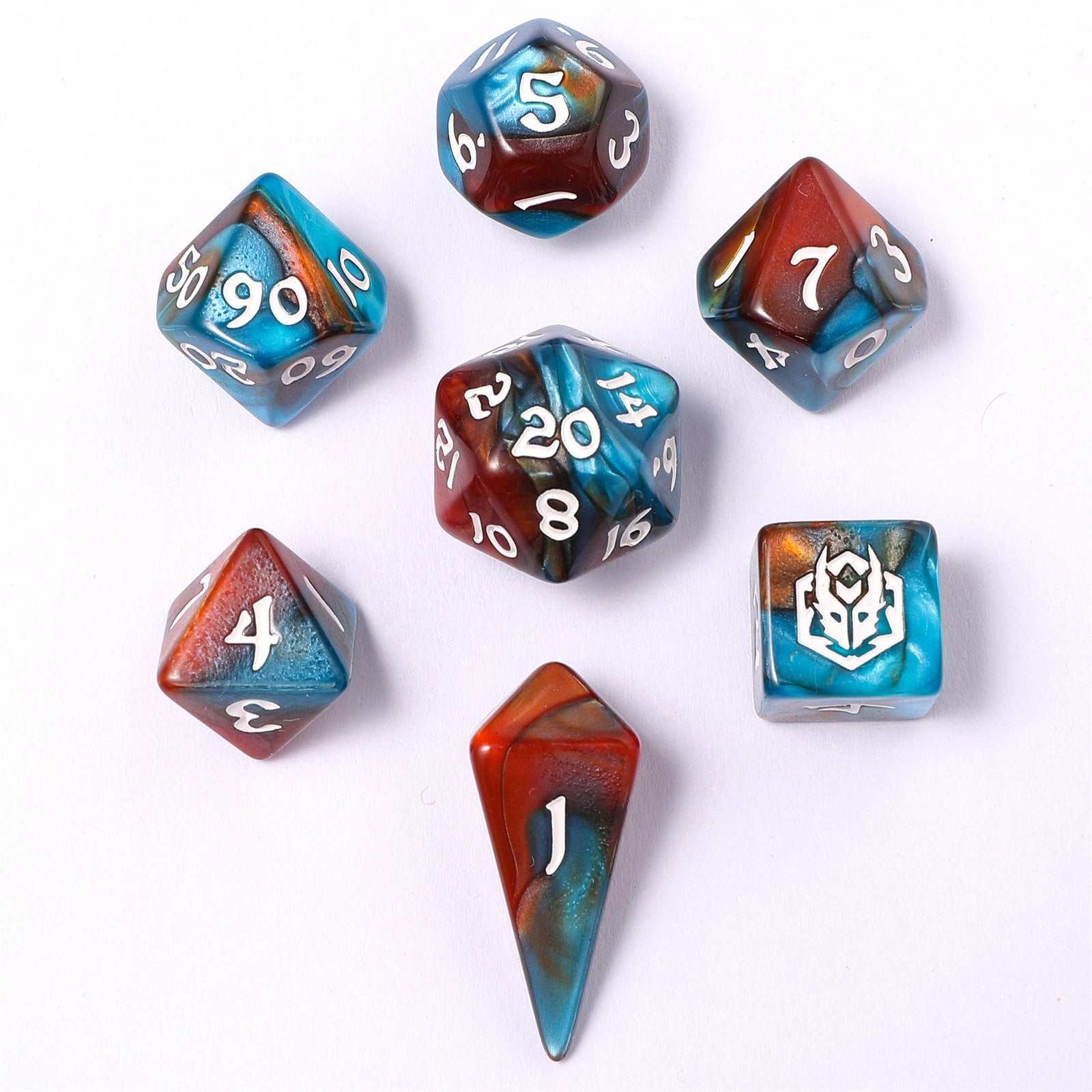 HYMGHO Wyrmforged Mini Bard's Cloak RPG dice set