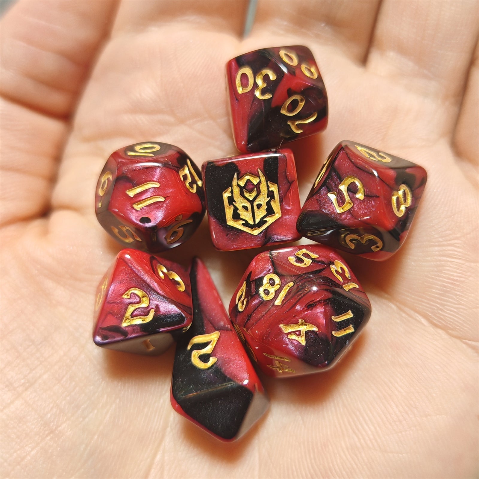 HYMGHO Wyrmforged Mini Blood Pact RPG dice set image 4