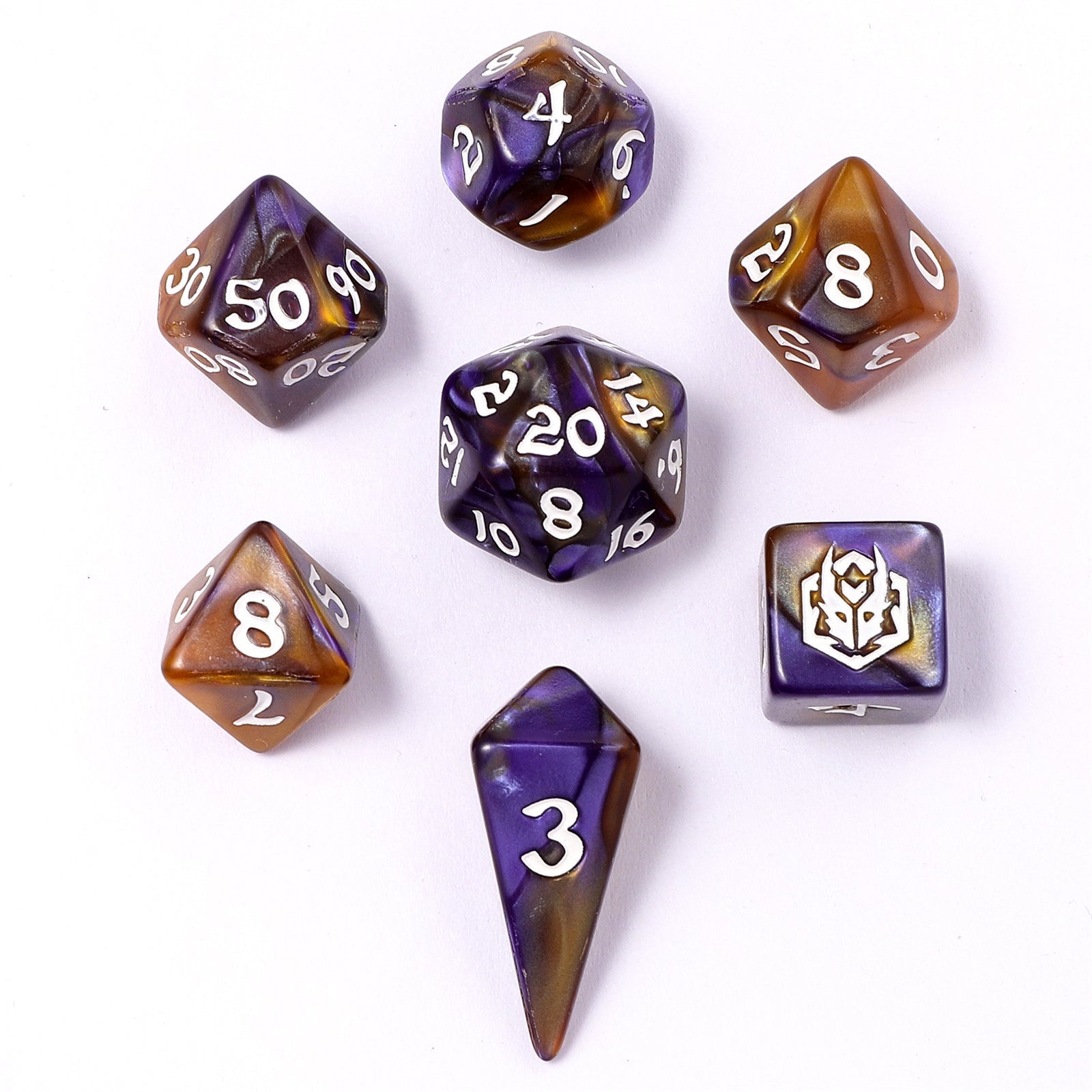 HYMGHO Wyrmforged Mini Magister Robes RPG dice set