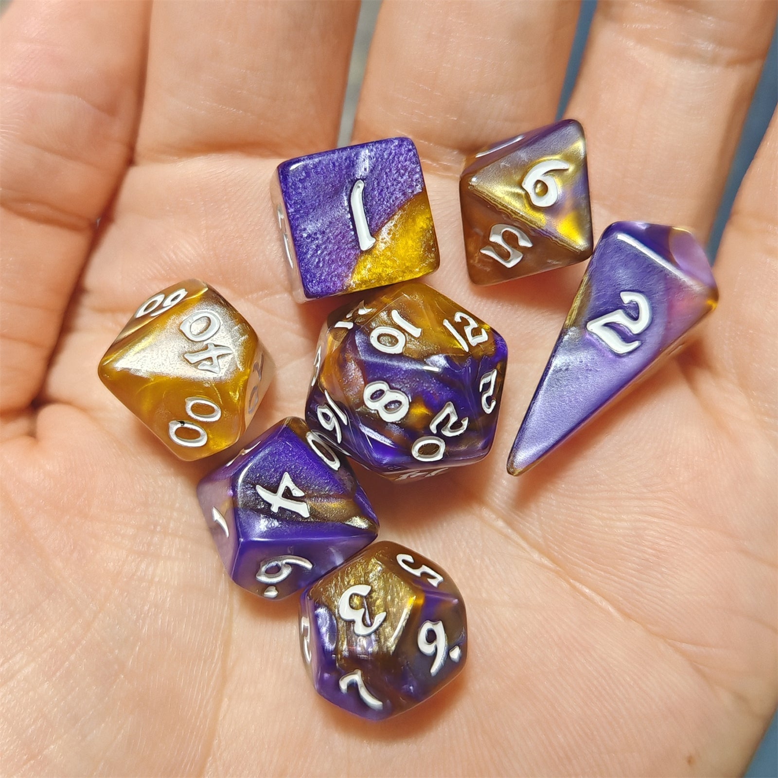 HYMGHO Wyrmforged Mini Magister Robes RPG dice set image 4