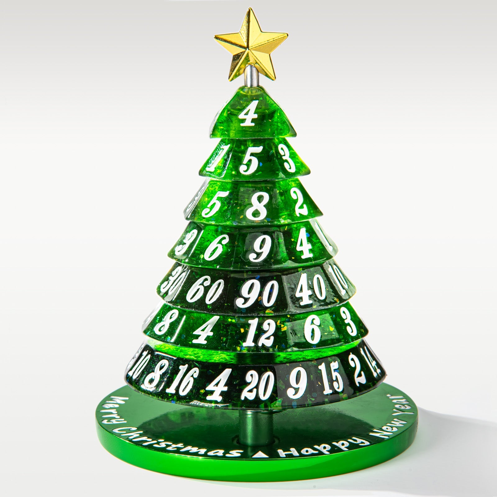 HYMGHO Resin Christmas Tree Dice Green