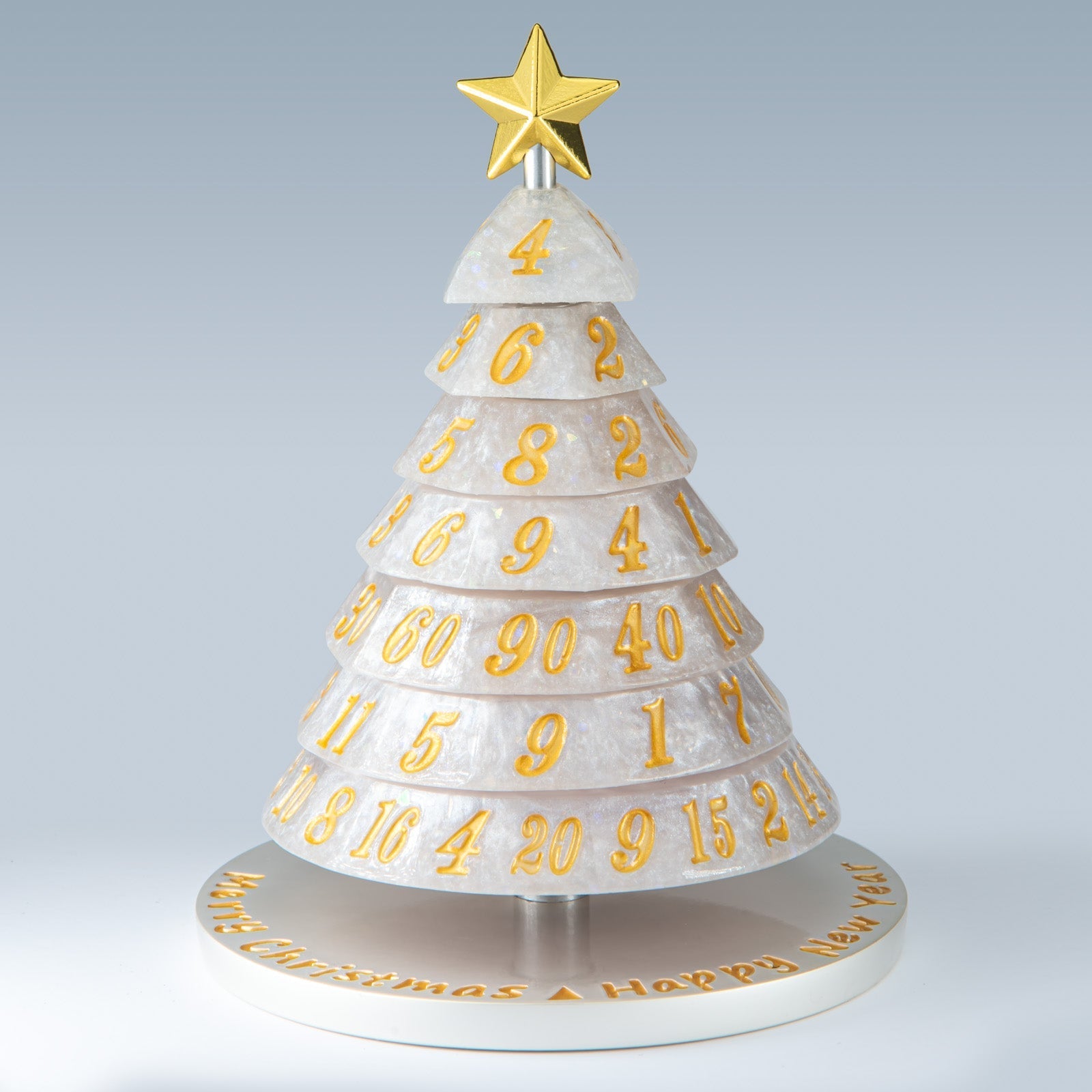 HYMGHO Resin Christmas Tree Dice Snow White