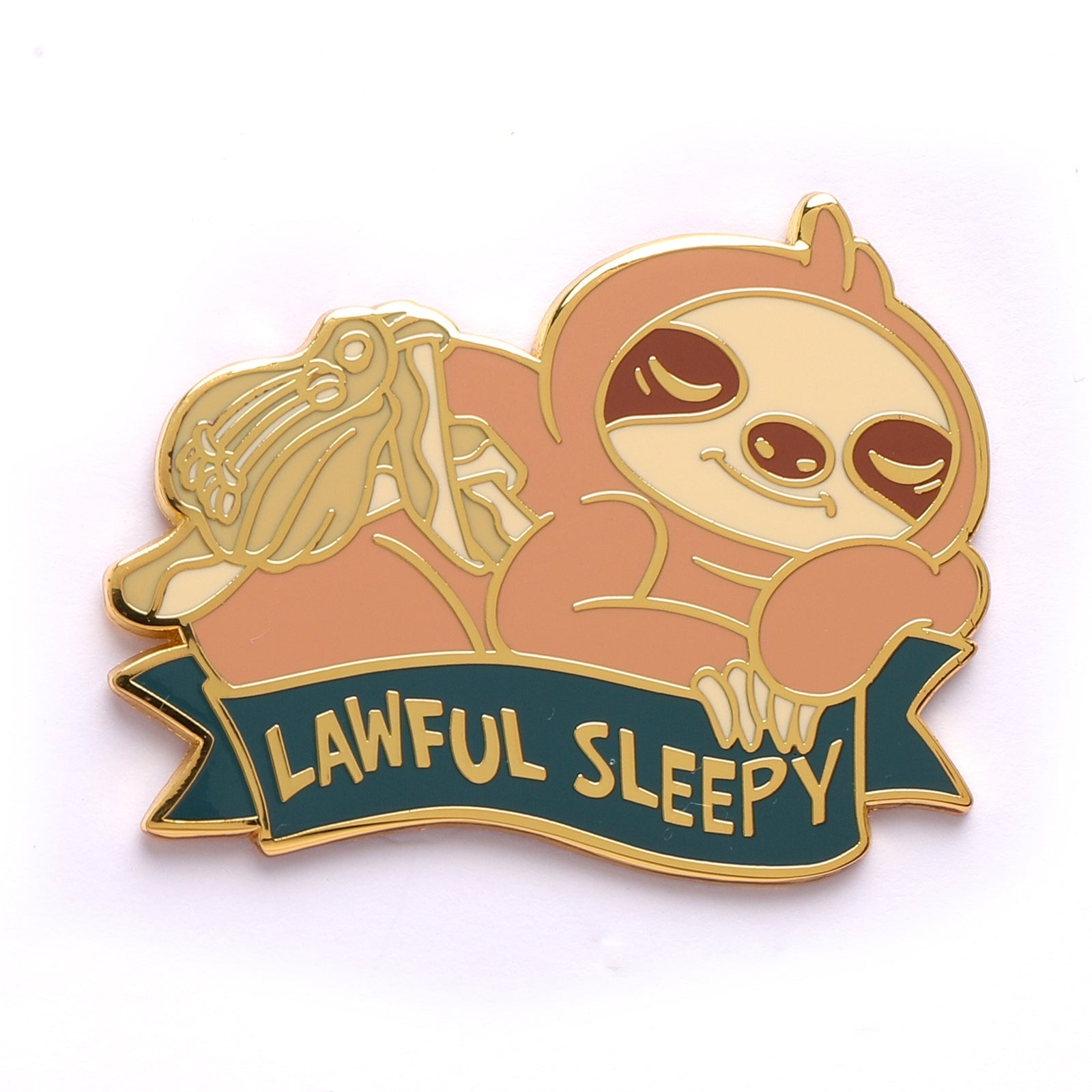 HYMGHO Alternative Alignments Lawful Sleepy Sloth enamel pin