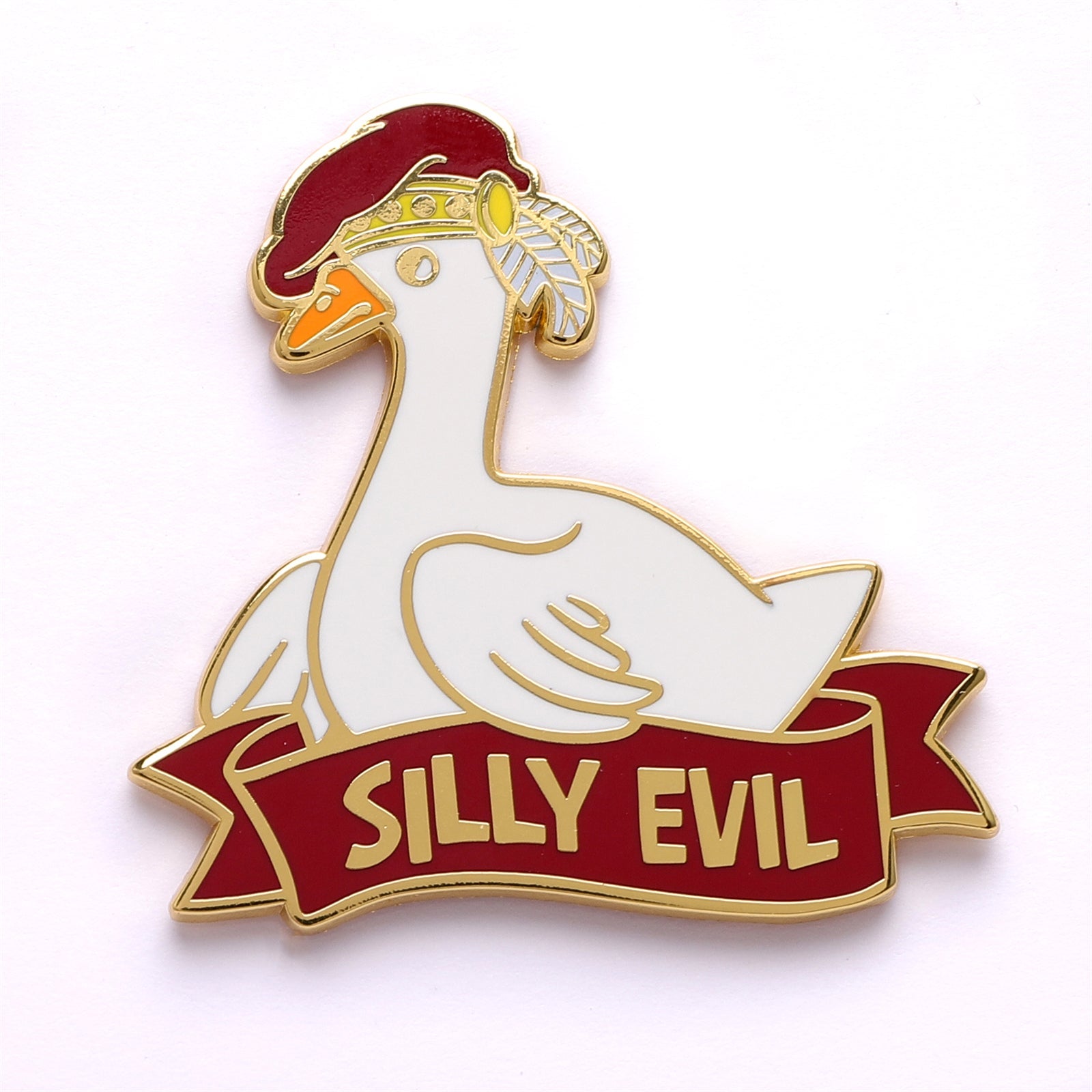 HYMGHO Alternative Alignments Silly Evil Goose enamel pin