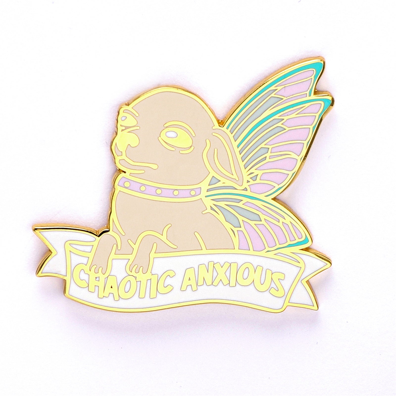 HYMGHO Alternative Alignments Chaotic Anxious Chihuahua enamel pin